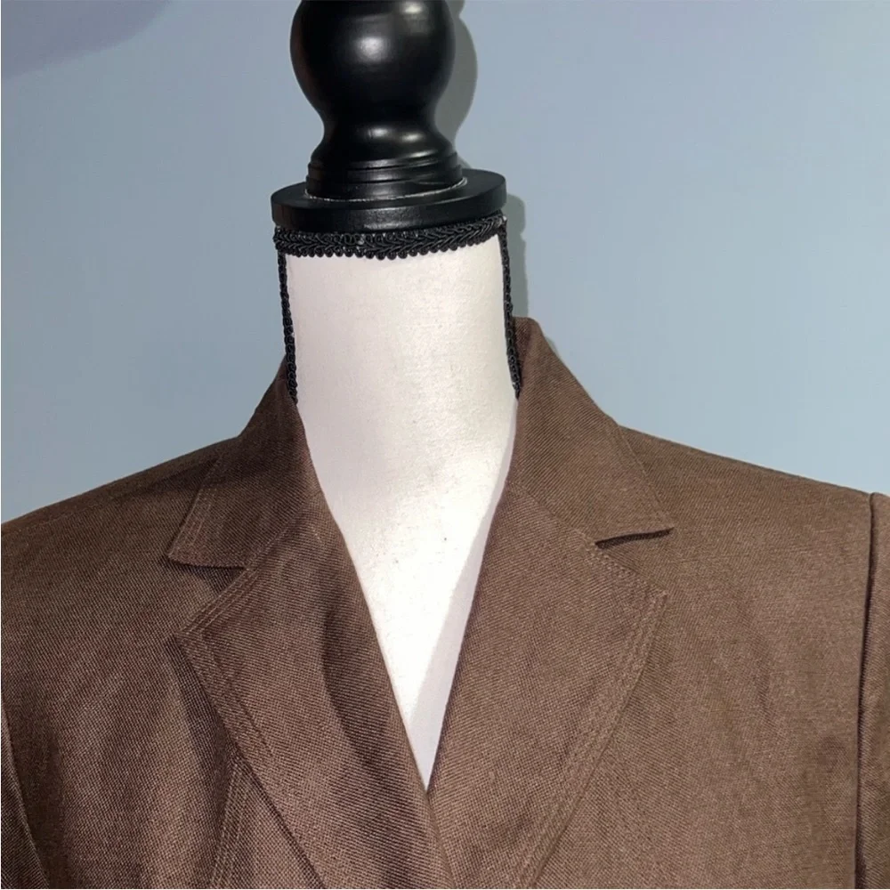 talbots- brown button up coat